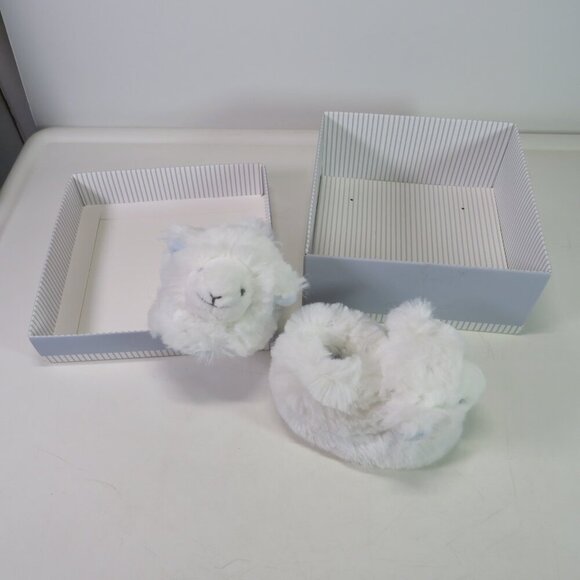 Baby Doudou Et Compagnie Paris Lamb Bootie Slippers Rattles Agbeau - Picture 6 of 8